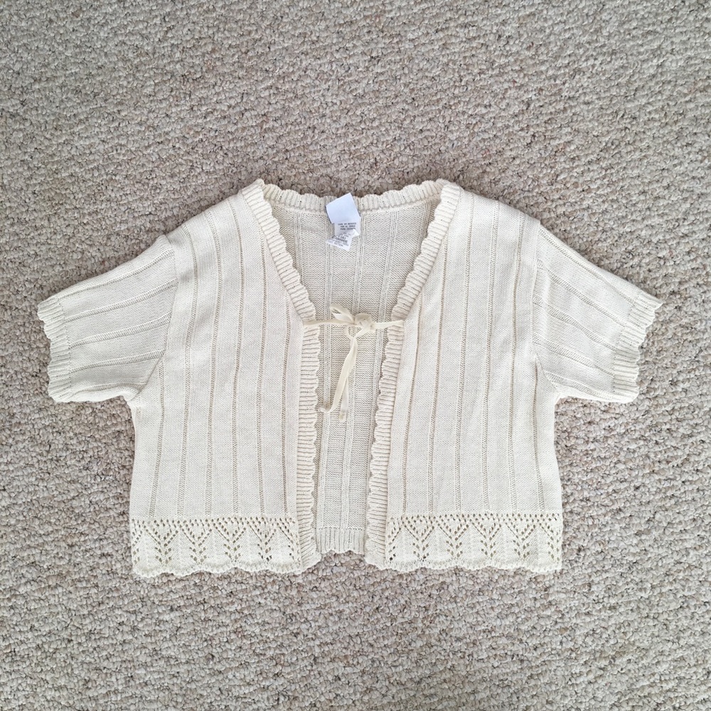 Cream Knit Cover-Up Cardigan